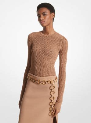 michael kors body suit mesh arms